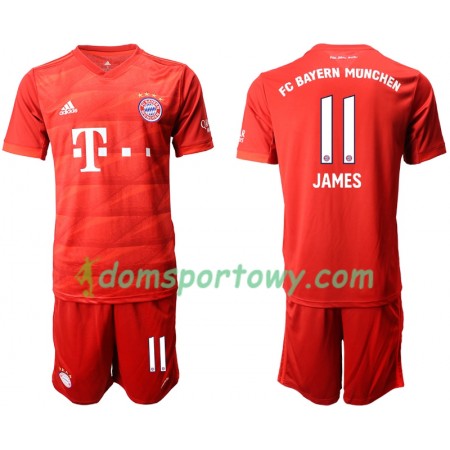 Koszulka Bayern Monachium JAMES 11 Dziecięcy Domowe Koszulki Piłkarskie 2019-2020 Krótki Rękaw